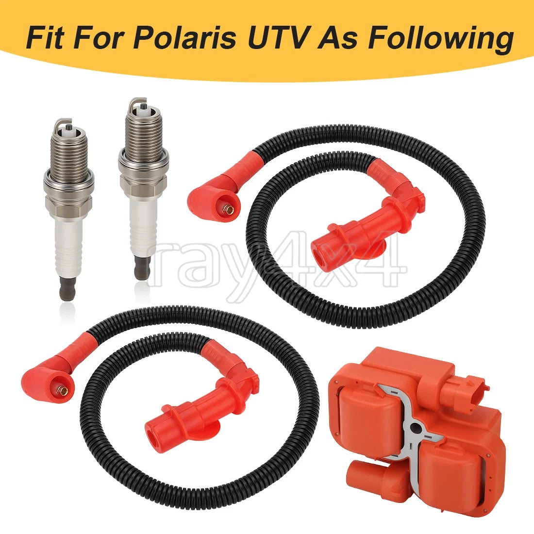 Ignition Coil & Spark Plug Set for Polaris Sportsman 700 800 (2007–2014)