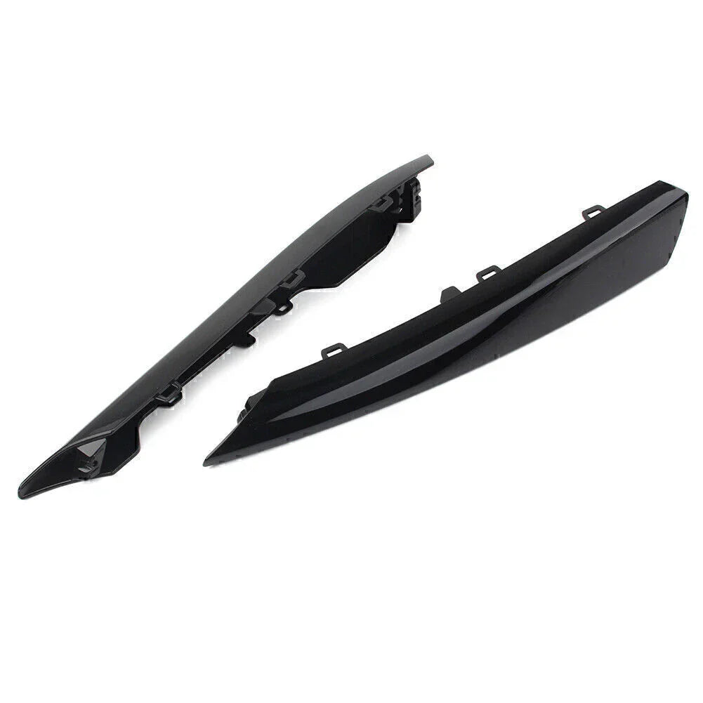 Black Front Bumper Side Grille Insert Covers for Jaguar XF (2012-2015)