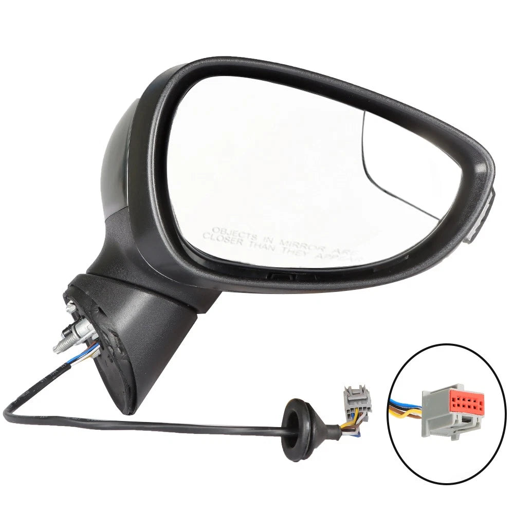 Passenger Side Mirror for Ford Fiesta (2014–2019) Black
