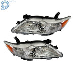 Headlights for Toyota Camry (2010–2011) Halogen Reflector Right & Left Chrome