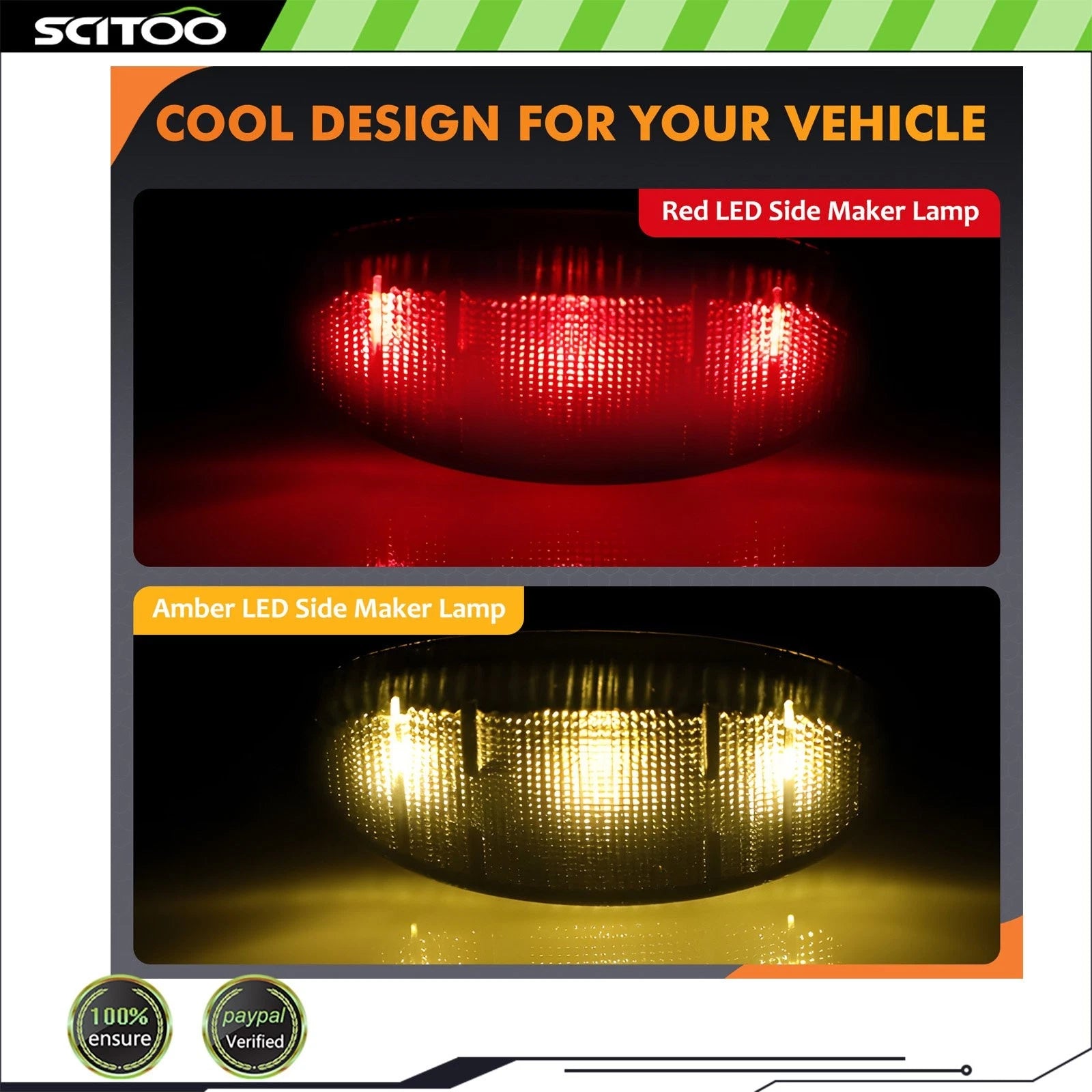 4X LED Fender Side Marker Lights for Ford F250 F350 Super Duty (2011–2016)