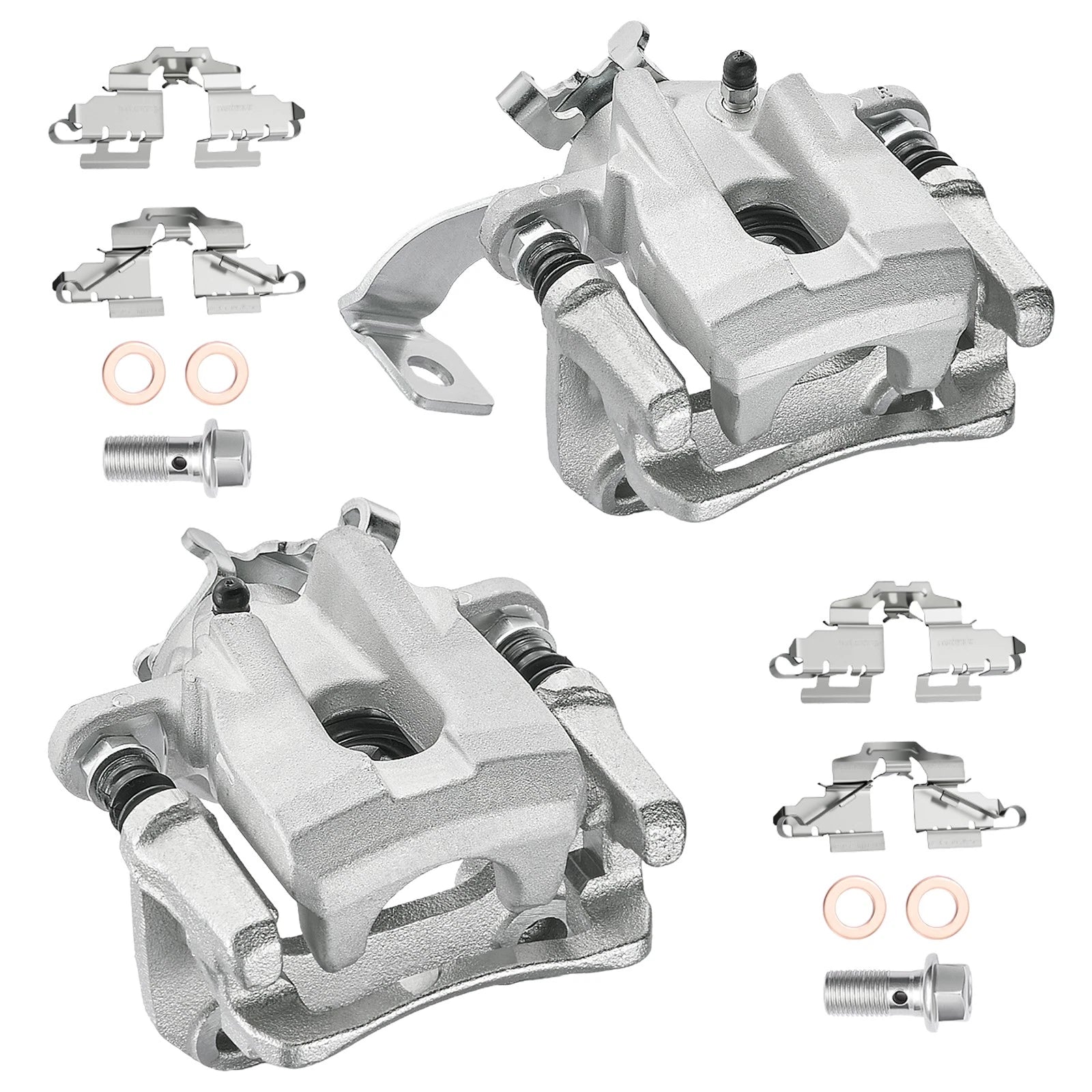 Rear Left & Right Disc Brake Calipers With Brackets for Scion xB (2008–2015)