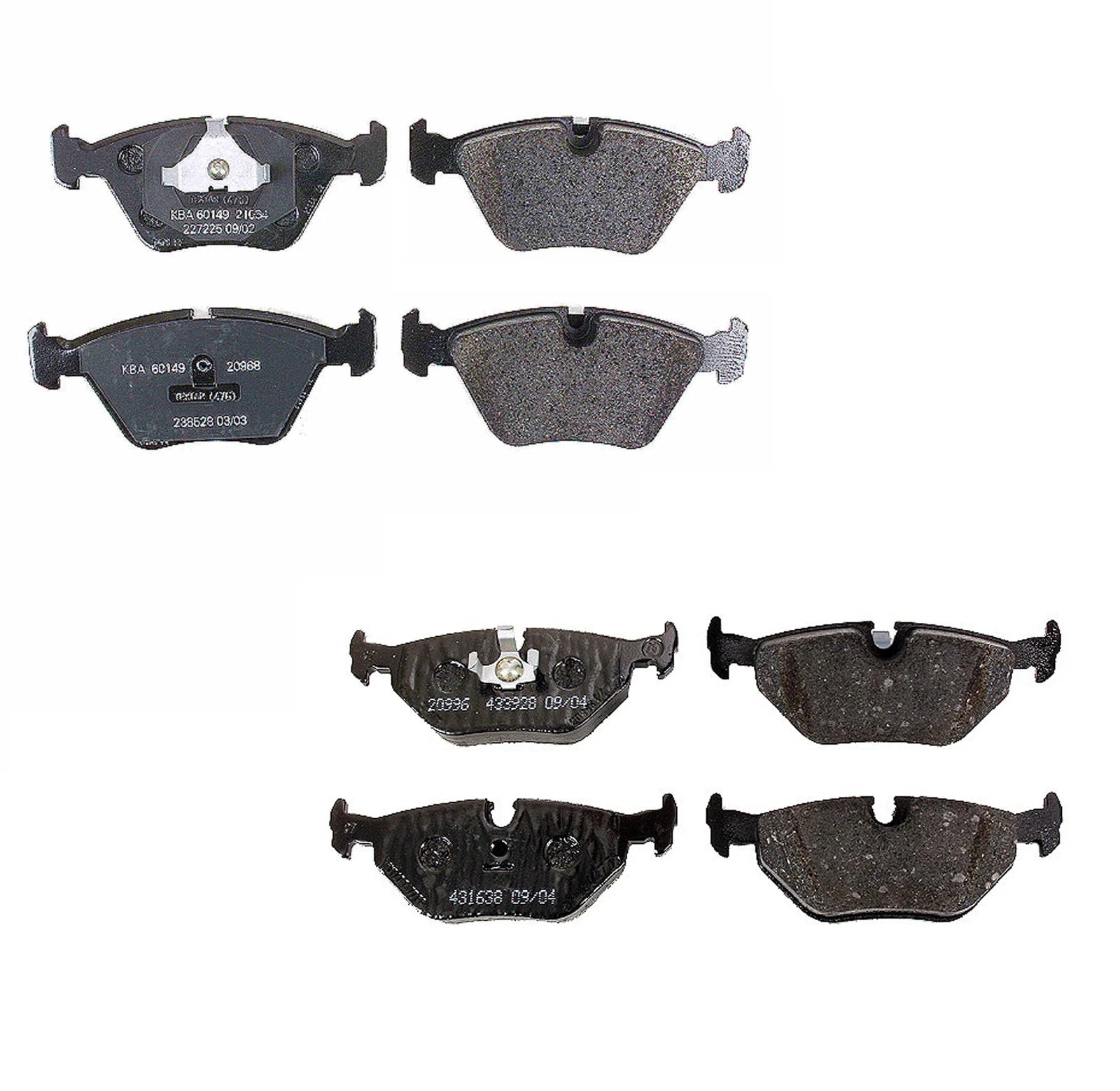 Set of 4 Textar Brake Pads for BMW E32 E34 5 Series, E36 M3, E34 M5, Z3