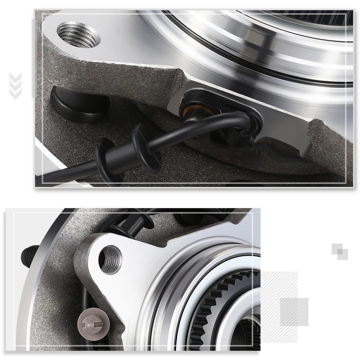 Set of 2 Wheel Hub Bearing Assembly w/ABS Sensor for Ford F150 4WD (2004–2005)