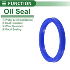 Set of 5 Oil Seal Ring 55x65x7mm for Rotary Shaft (High Pressure)