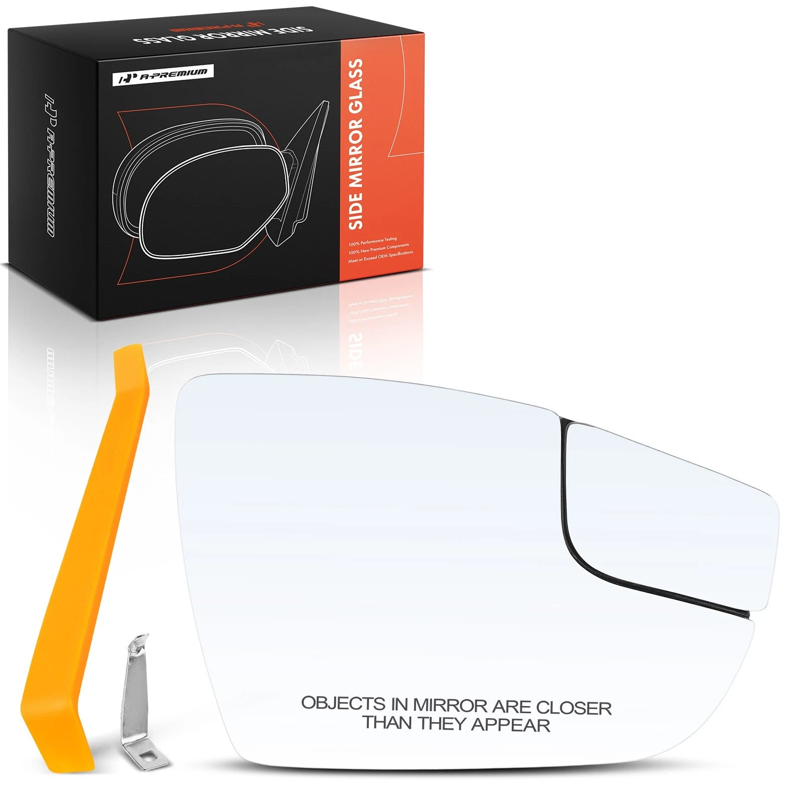 Passenger Power Mirror Glass with Spotter for Ford Focus (2012–2018)