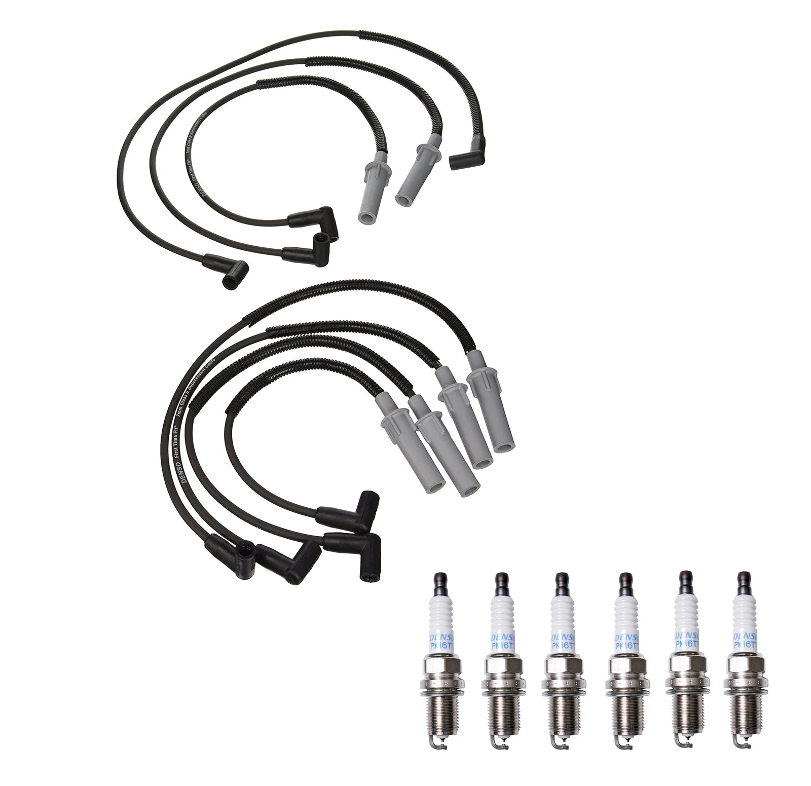 Denso Wire Set & 6 Platinum Spark Plugs for Dodge 3.9 V6 (1996–2003)