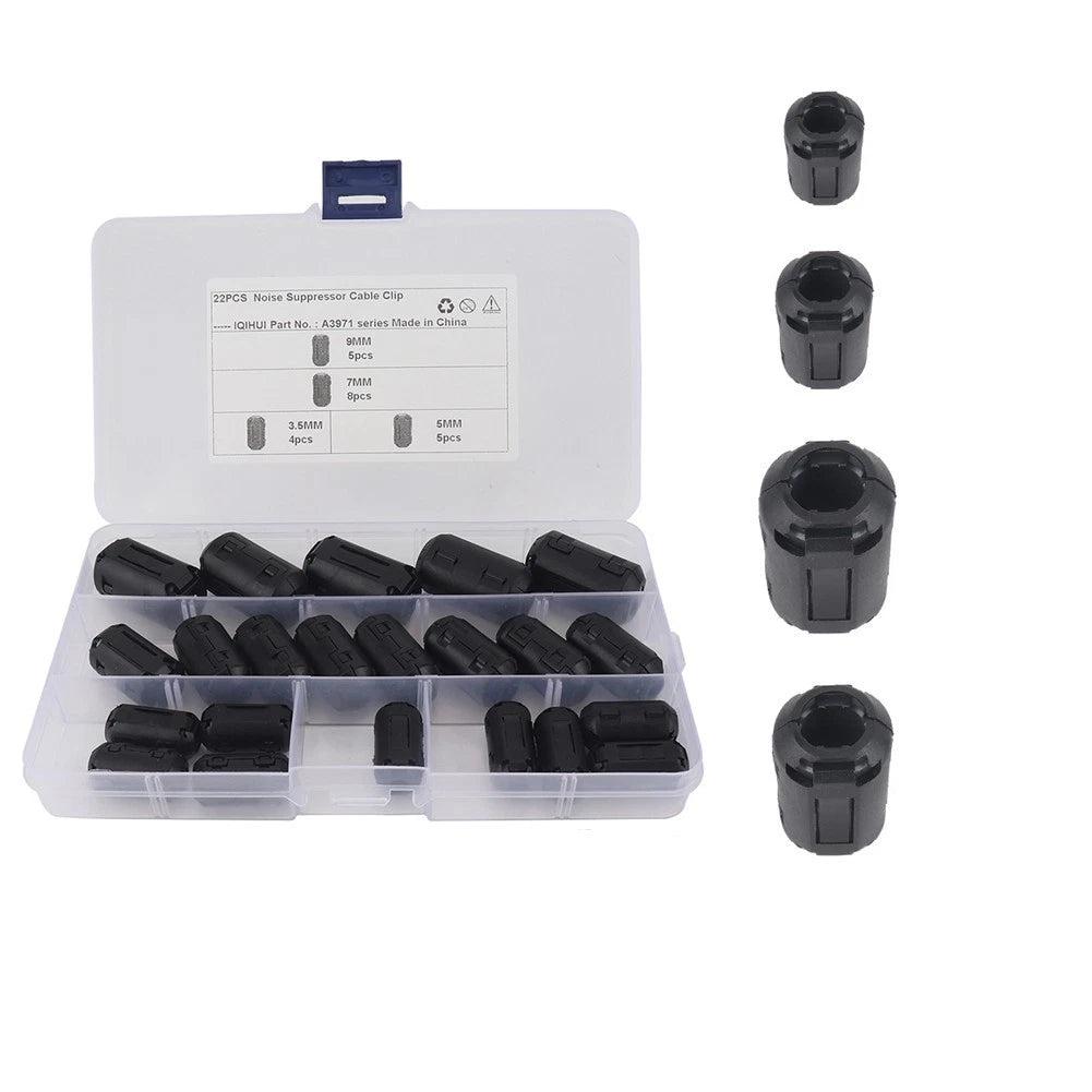 Set of 22 Ferrite Core Choke Rings for Data Transmission