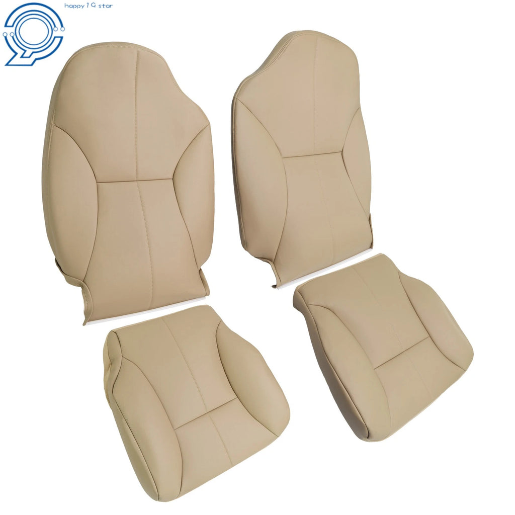 Set of 4 Front Seat Covers for Dodge Ram 1500 2500 3500 (1998–2002) Tan Leather