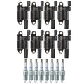 NGK 8 MOD Ignition Coil & Laser Platinum Spark Plug Kit for Cadillac GMC Saab (V8)
