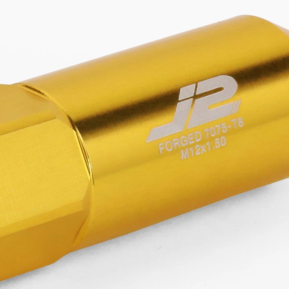 20 Pcs J2 7075 Forged Aluminum M12x1.5 Spiky Cap Lug Nuts w/Adapter Gold