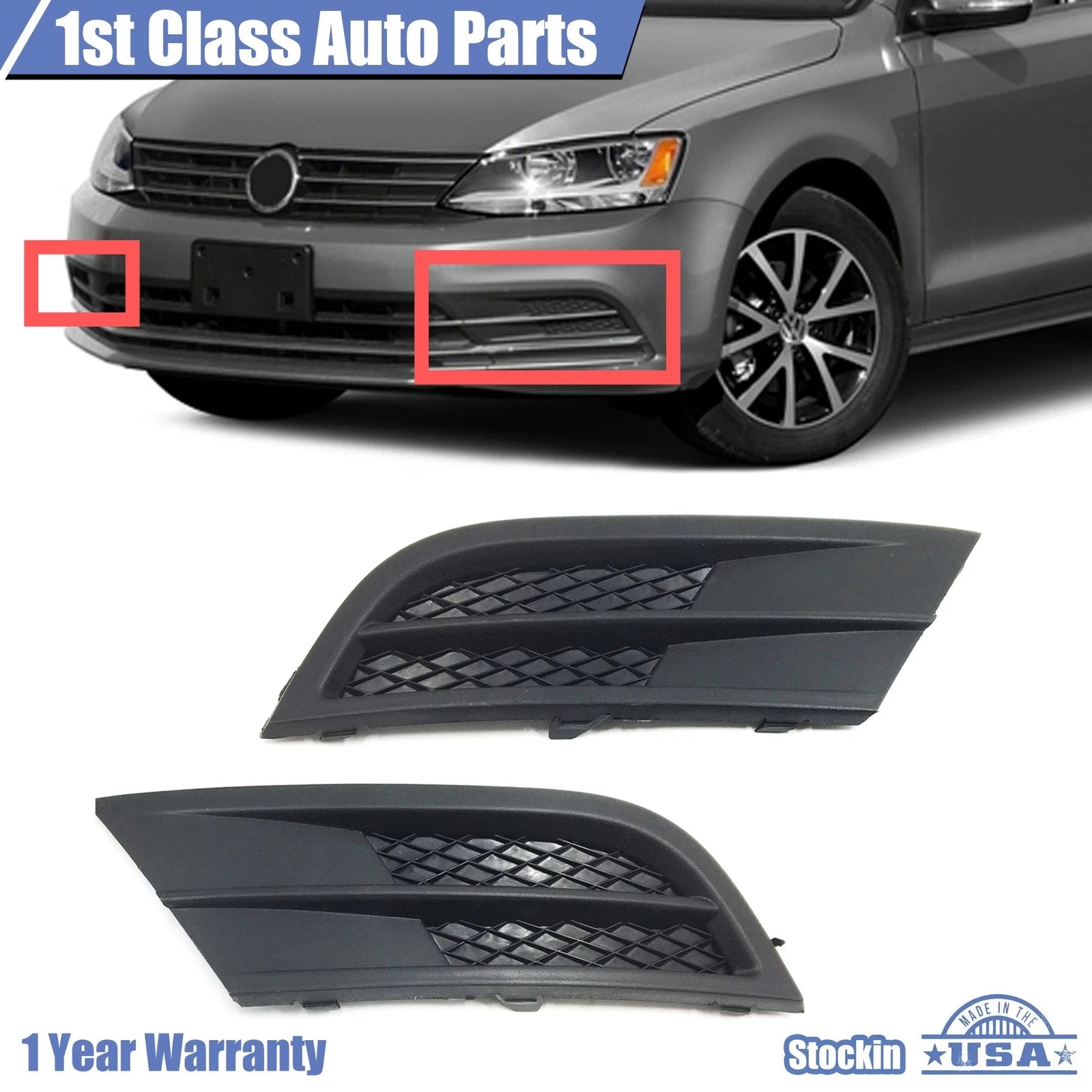Fog Light Cover Set of 2 for VW Jetta (2015–2016)