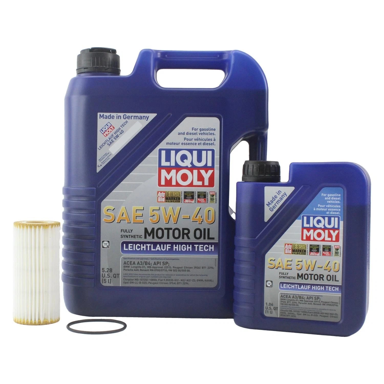 Oil Change Kit 6L Liqui Moly 5W-40 Mahle for Audi 1.8/2.0L
