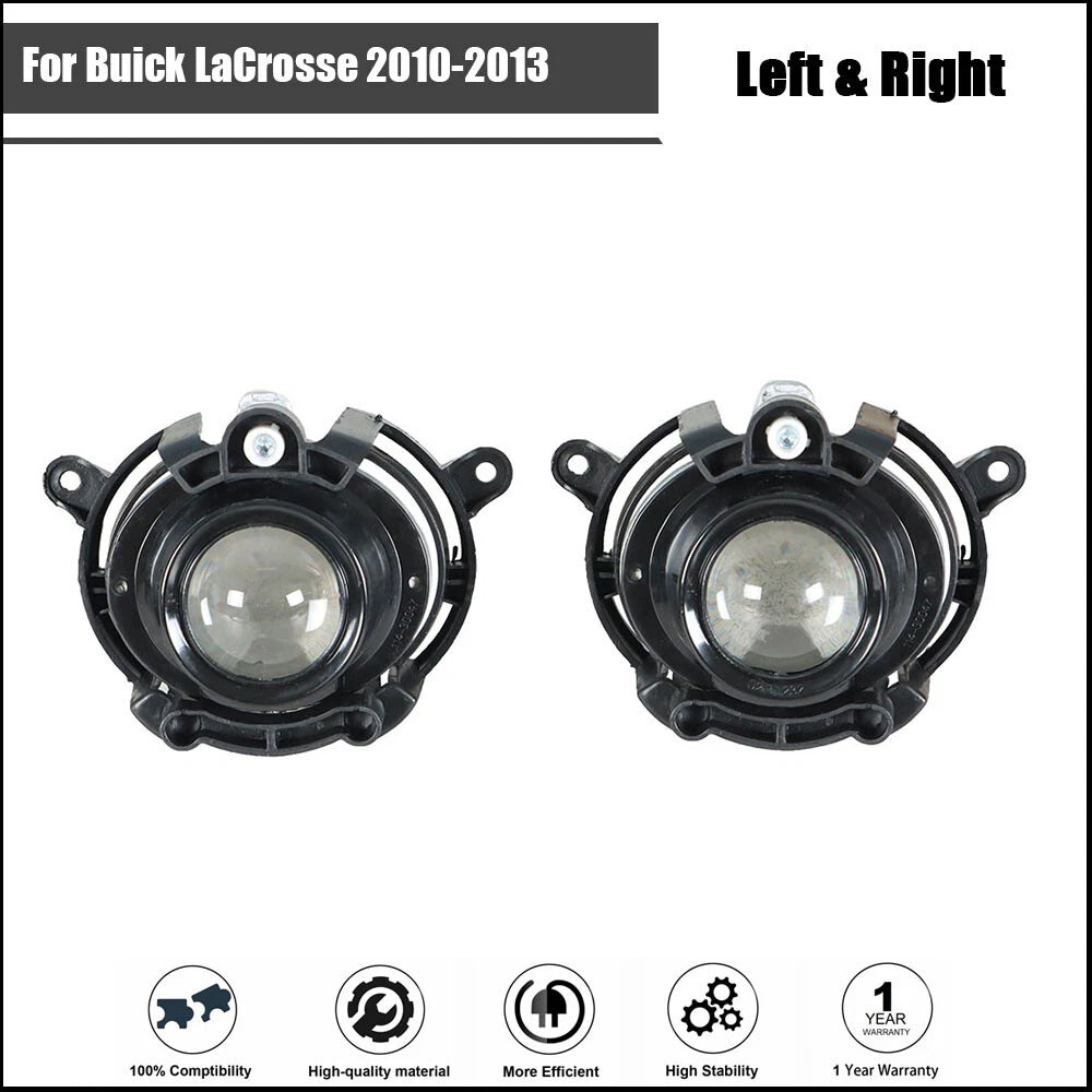 Clear Lens Fog Lights for Buick LaCrosse (2010–2013)