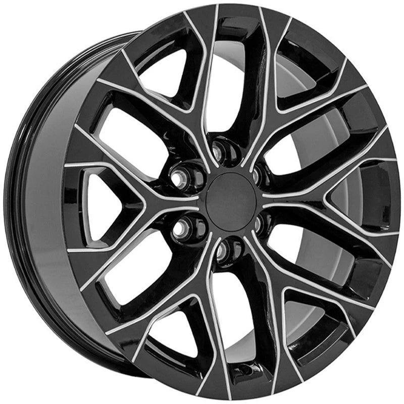 Black Milled Edge Wheel 20 Inch Replacement for Chevy Express 1500 (2003–2014)