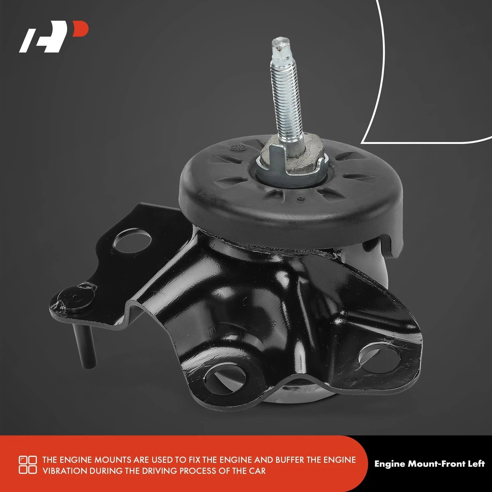2X Front Engine Motor Mount for Jeep Wrangler JL (2018-2024)