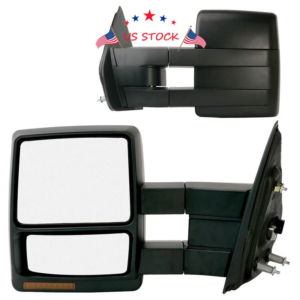 Set of 2 Towing Mirrors for Ford F150 (2007–2014) - Heated Signal Puddle
