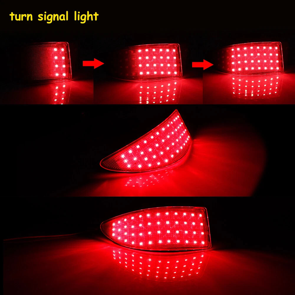 2X Red LED Bumper Reflector Tail Lights for Lexus IS250 IS350 (2006–2013)