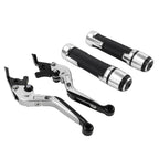 Silver Extendable Brake Clutch Lever Grip Set for Ducati Panigale (2016-2020)