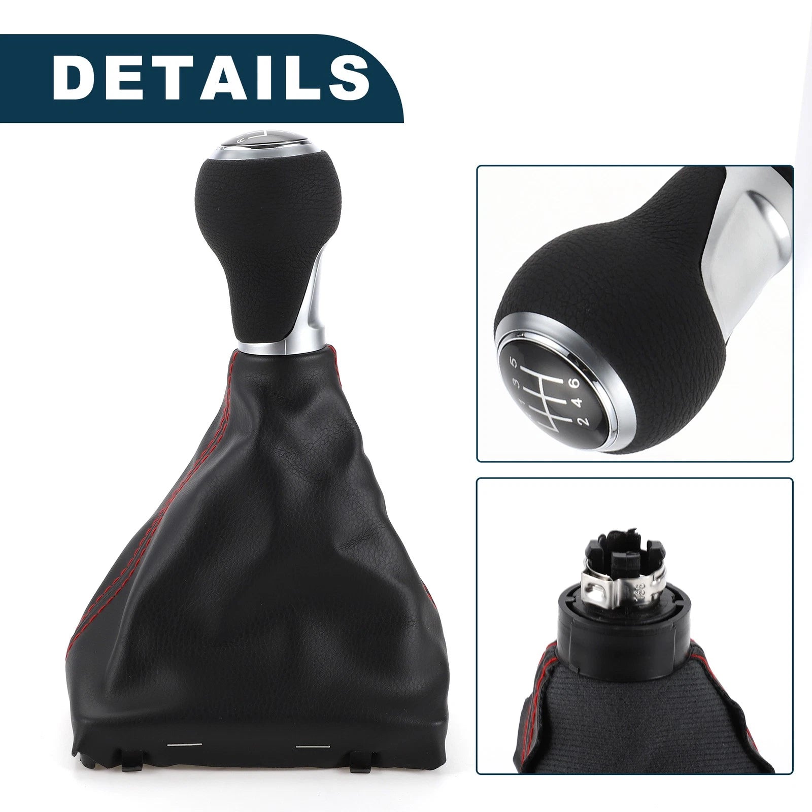 6 Speed Shift Knob with Boot Cover No. 8K0863278H for Audi A5 (2007–2017)
