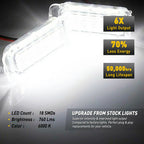2X LED License Plate Light Assembly for Ford Escape Fusion (2013-2019)