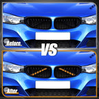 ABS Front Grille Trim Strips Cover Decor Yellow for BMW 1-4 Series
