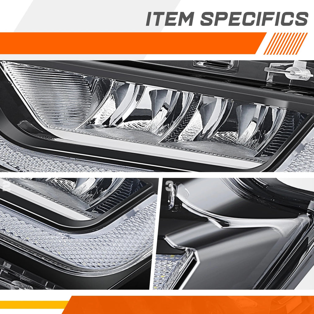 LED Black Housing Fog Lights for Ford F-150 (2021–2023)