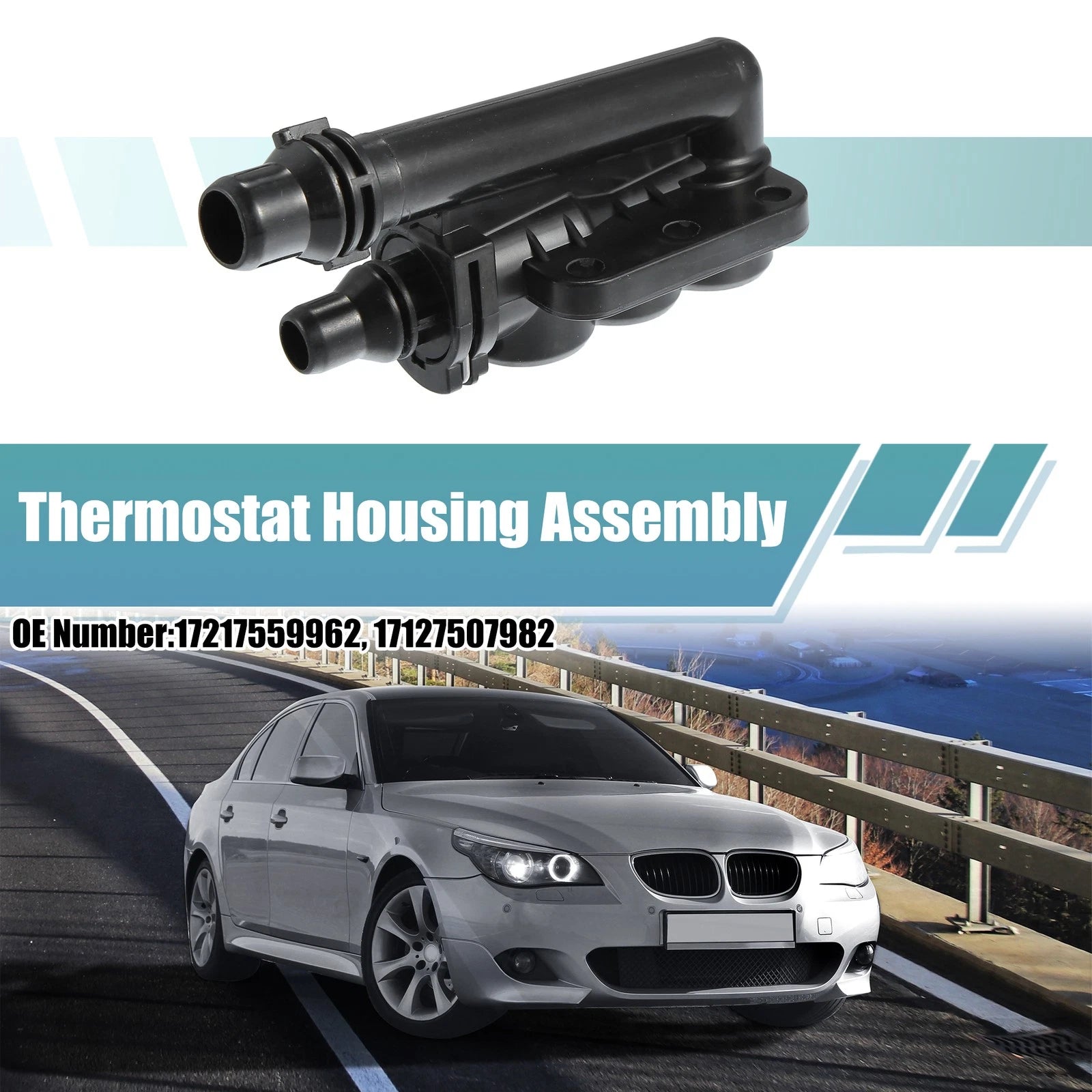 Engine Coolant Thermostat Housing Assembly for BMW 525i (2004–2007) 17217559962
