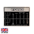 Gear Change Decal for Ford 4000 5000 7000 4600 (1965–1985)