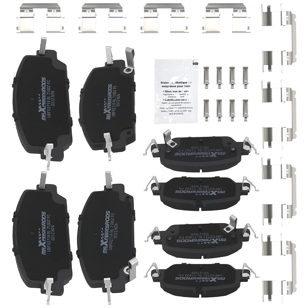 8pcs Brake Pads Kit for Honda CR-V (2017–2022) w/Hardware