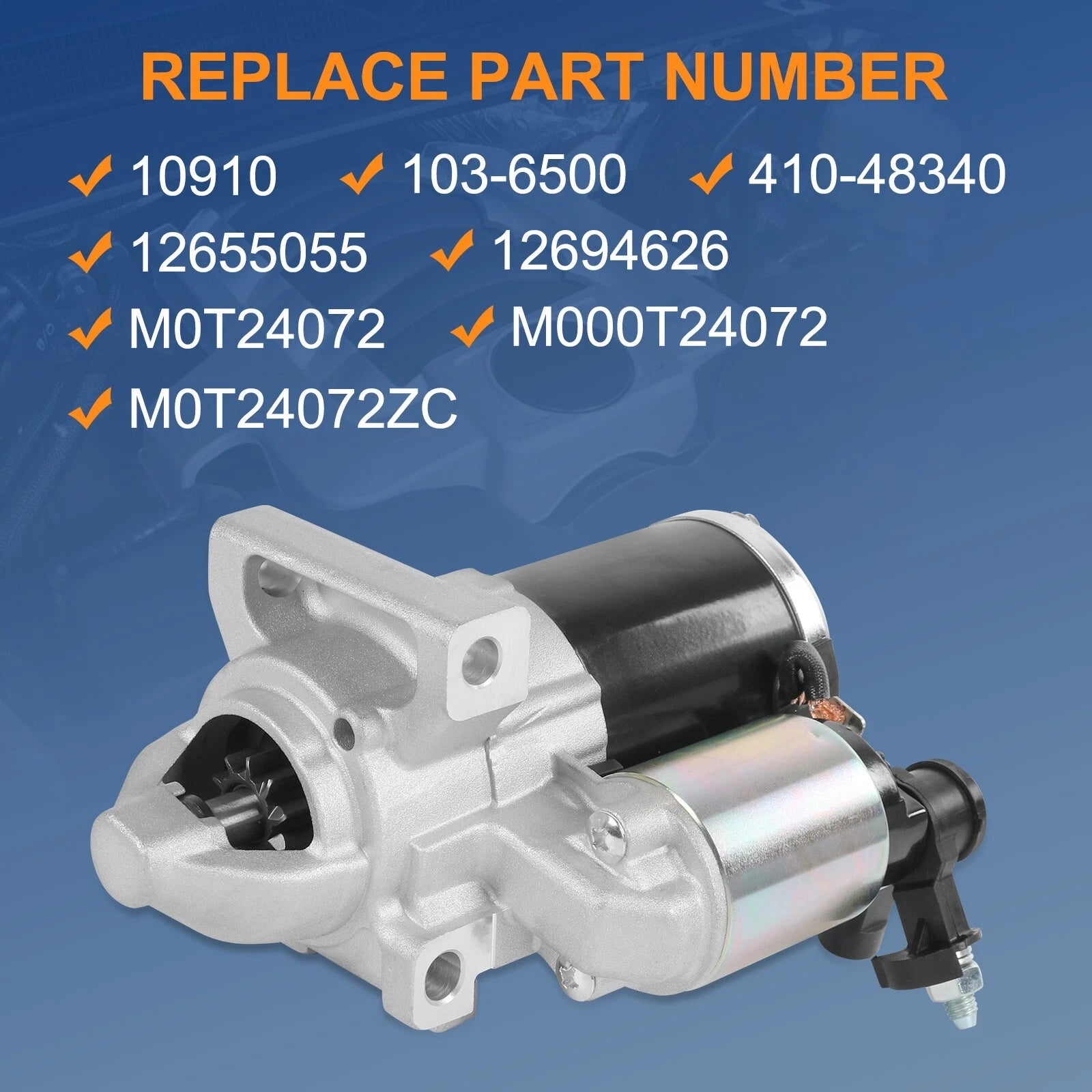 Starter for Chevrolet Silverado 1500 GMC Sierra 1500 (2014–2016)