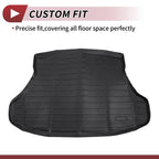 Cargo Liner Rear Trunk Mat for Honda Civic 2012-2015 Long Grid Pattern Black