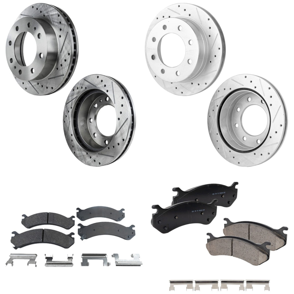 Brake Disc Rotors and Pads Kit for Chevy Yukon Suburban GMC 2500