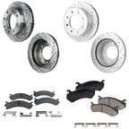 Brake Disc Rotors and Pads Kit for Chevy Yukon Suburban GMC 2500