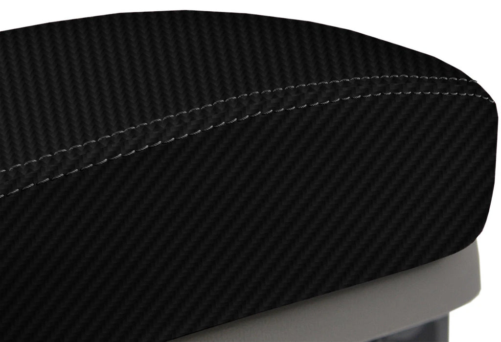 Console Lid Armrest Cover for Hyundai Sonata (2006–2010) Carbon Fiber Black