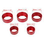 5pcs Red AC Climate Control Knob Trim for Toyota Camry (2018–2020)