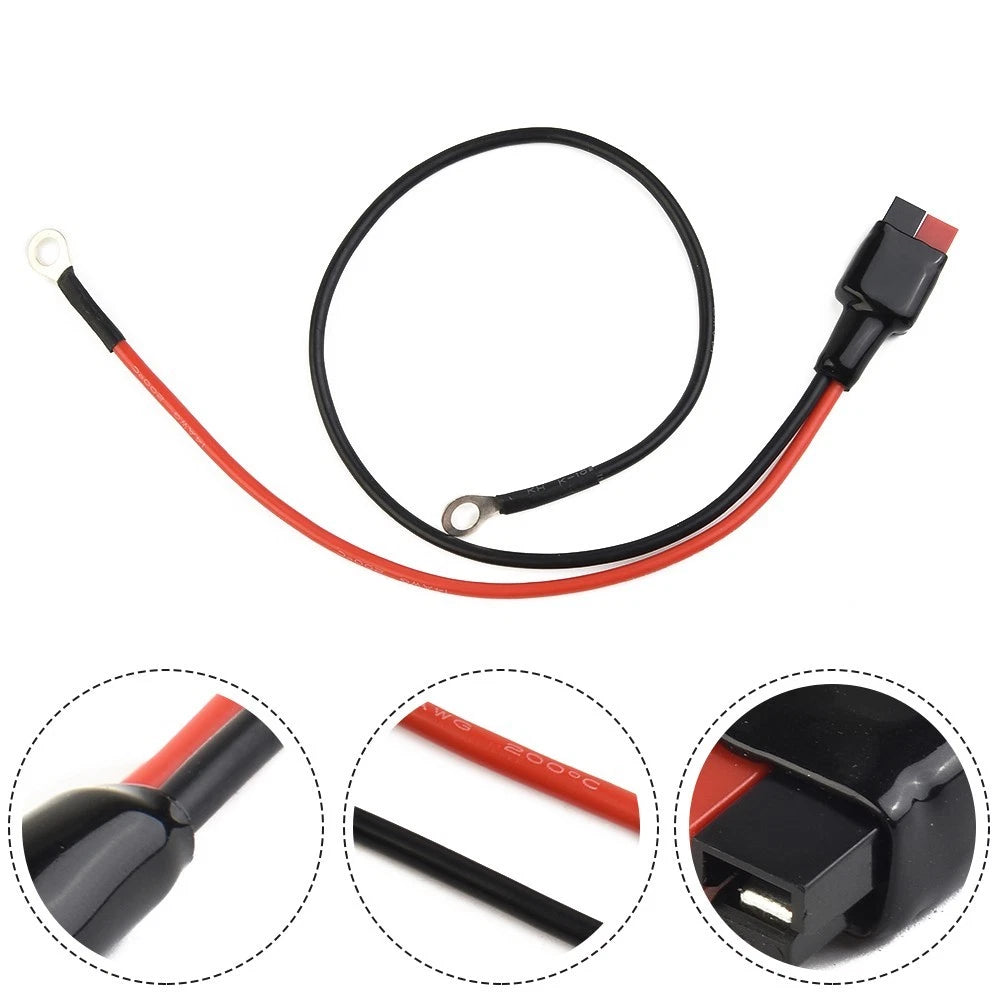 Battery Leads Set of 2 for Golf (250mm/400mm) with 6mm Ring Terminals