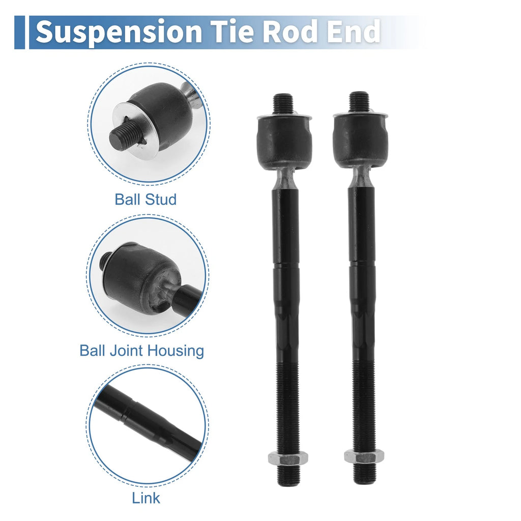 Set of 4 Front Inner Tie Rod End Links for Toyota Sienna (2004–2010) No.EV80893