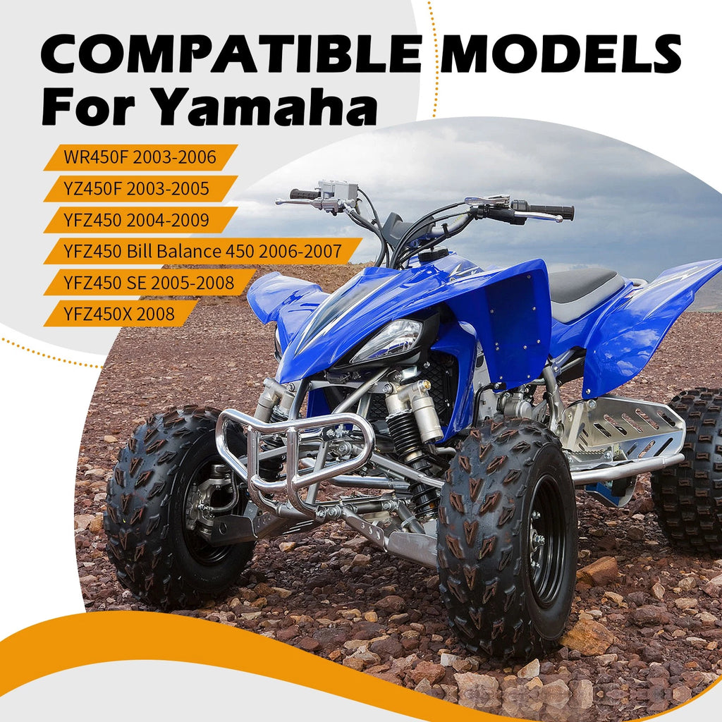 Cylinder Top End & Base Gasket Set w/ Valves for Yamaha YZ450F (2003–2005) YFZ450SE (2005–2008)