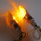 LED Motorcycle Dual Sport Turn Signal for Suzuki Kawasaki Honda Yamaha (Chrome)