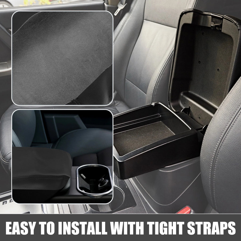 Center Console Cover Armrest Pad for Honda Ridgeline (2006–2014) Faux Leather Black