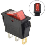 Rocker Switch 15A 250V 20A 125V Red ON-OFF-ON 3 Pin for Automotive