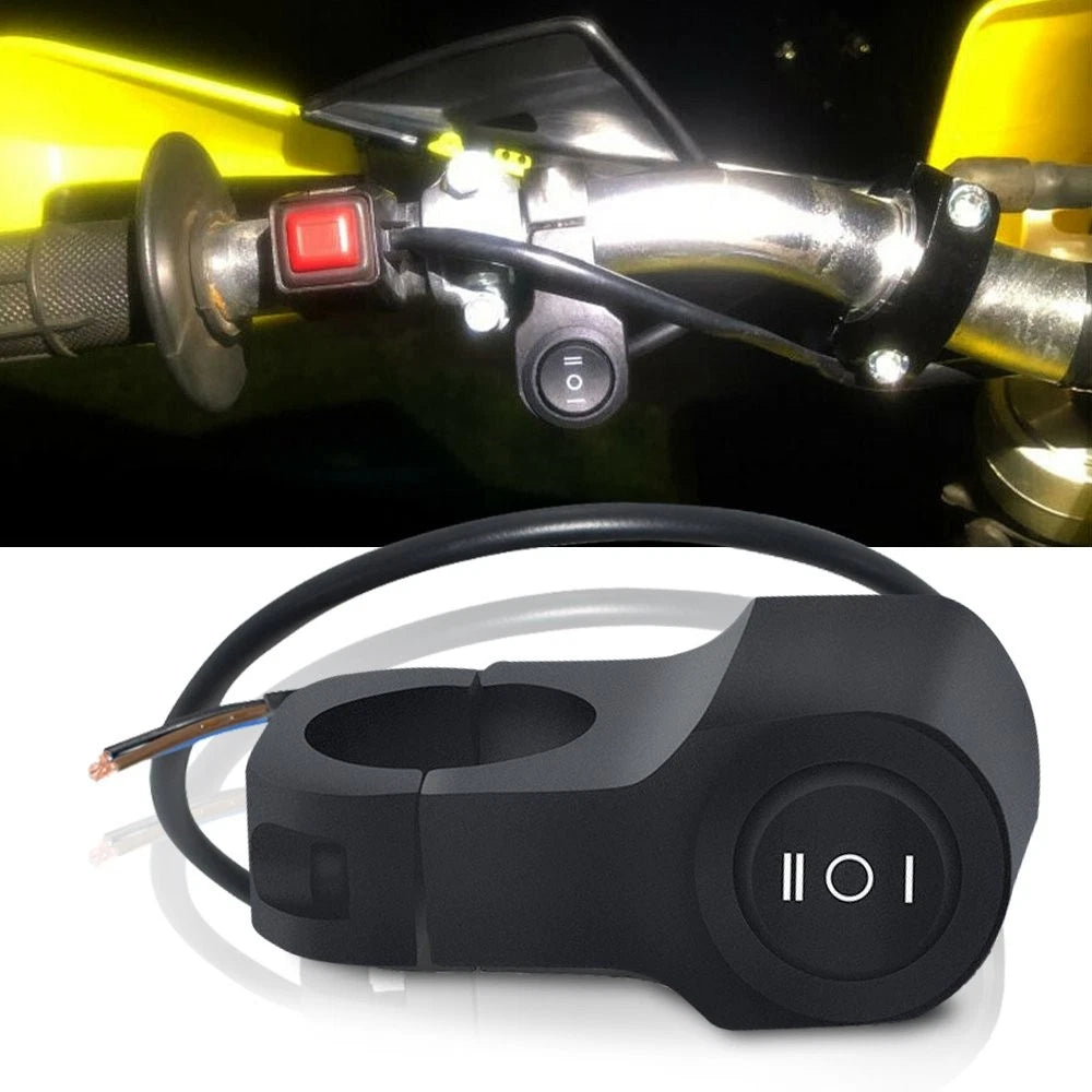 1X Motorcycle Spot Fog Headlight Switch for 12V 22mm 7/8" Handlebar
