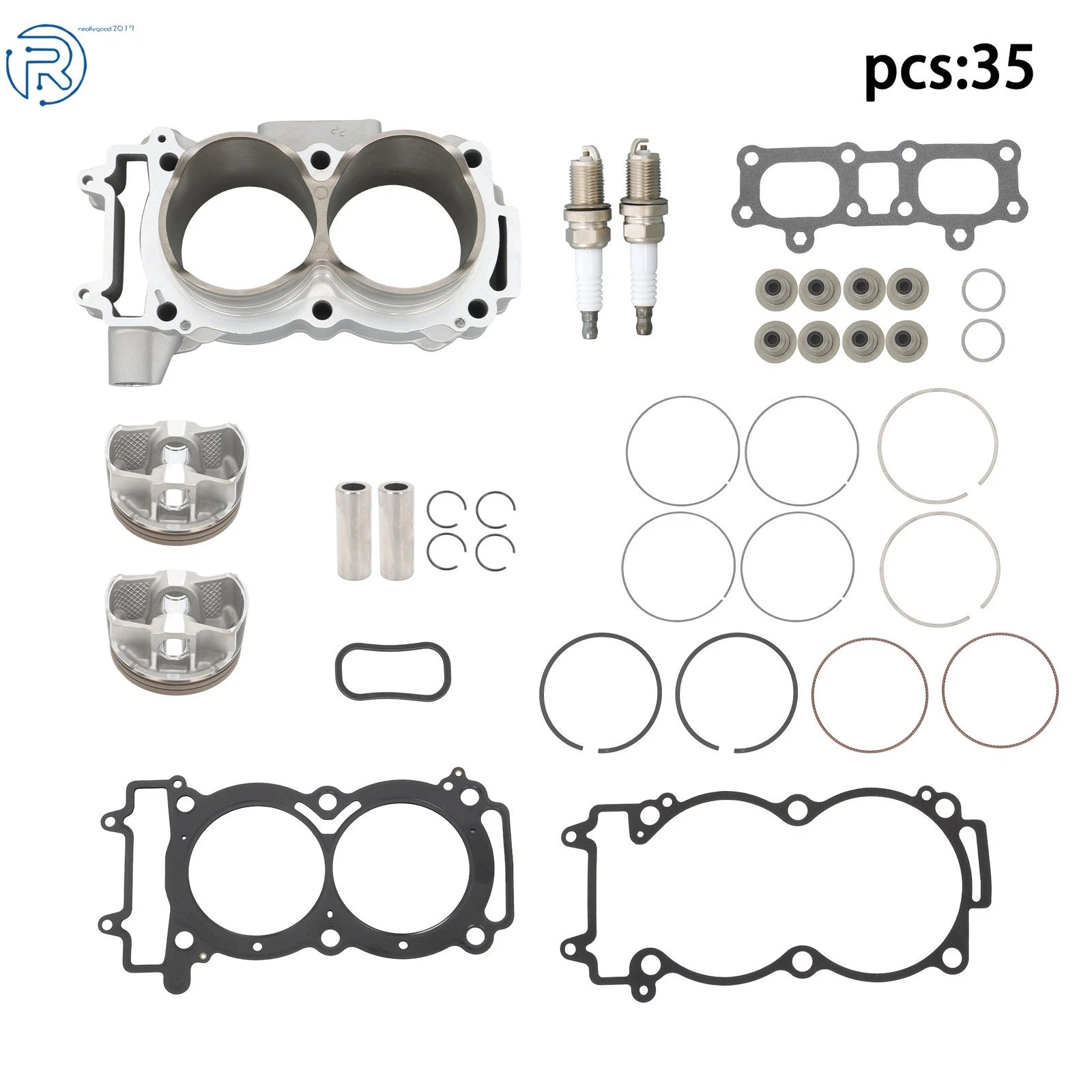 Engine Cylinder Gasket Piston Kit for Polaris RZR 1000 XP (2014–2018)