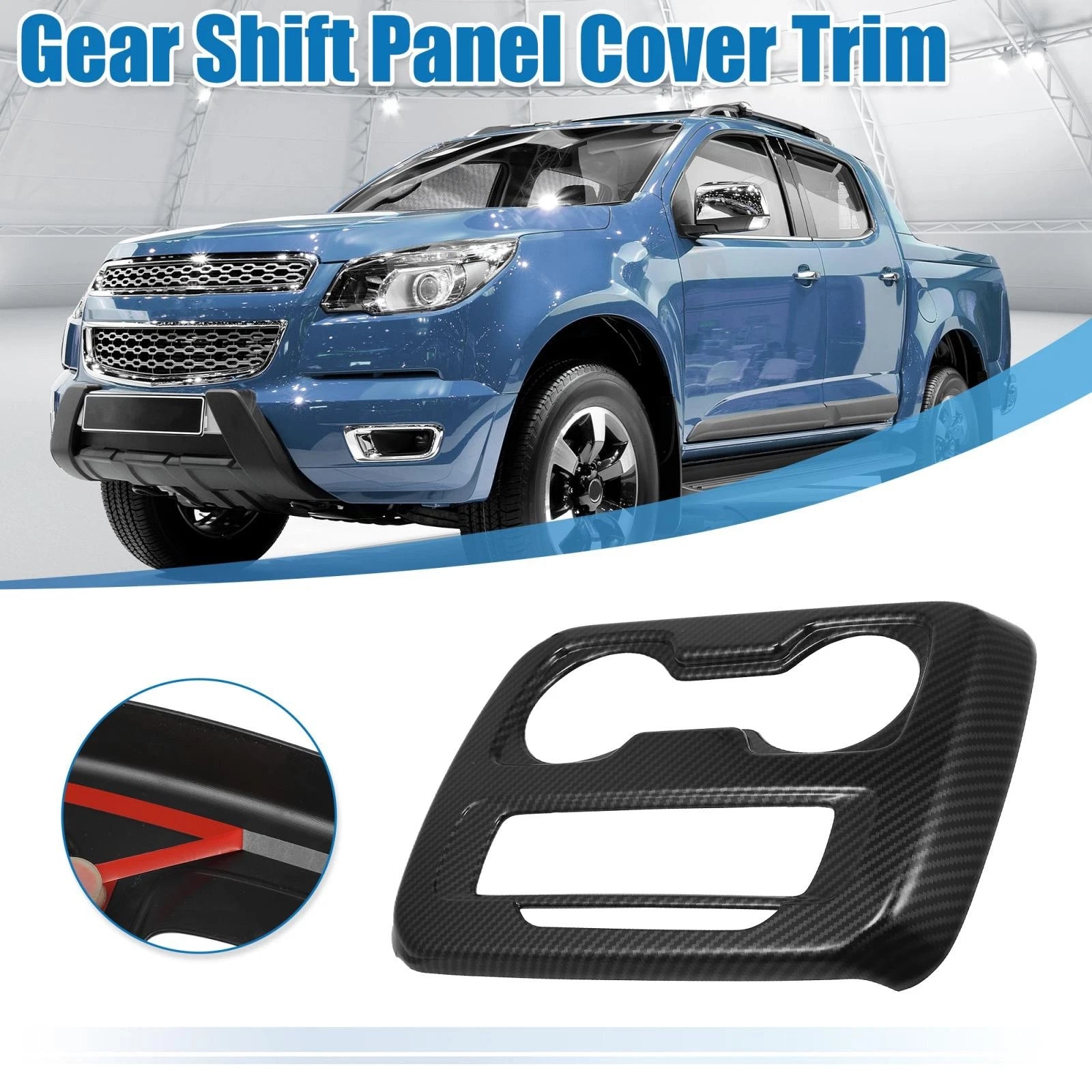 Black Central Control Gear Shift Panel Cover for Chevrolet Colorado (2015–2022)