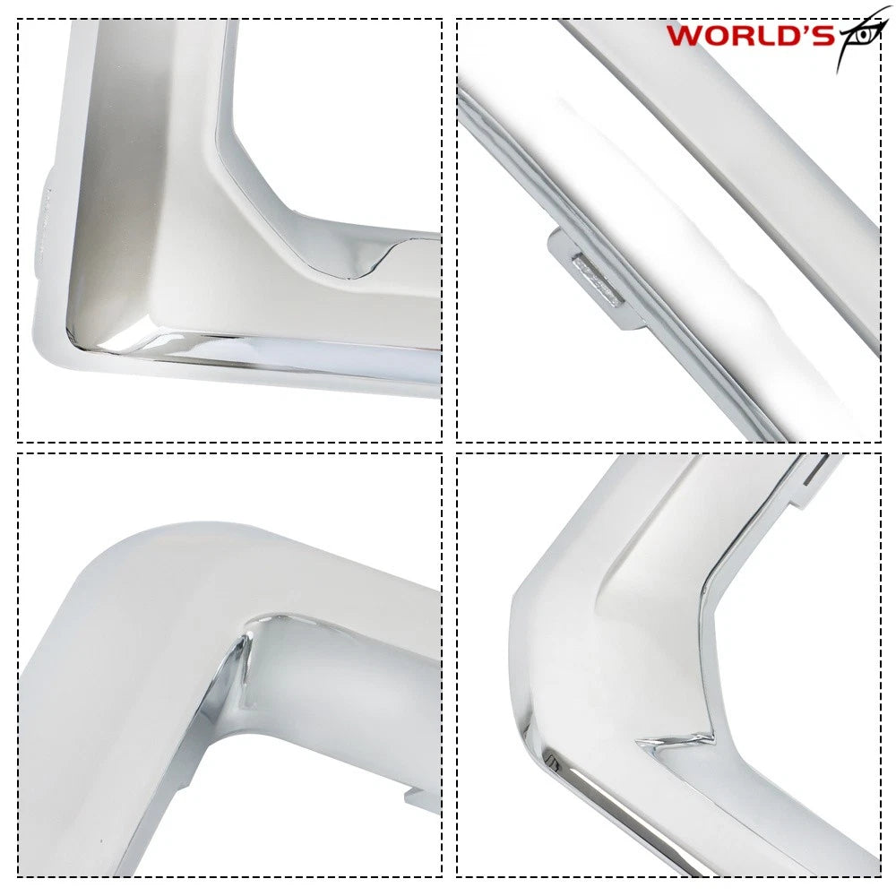 Chrome Fog Light Bezel Covers for GMC Sierra 1500 Denali SLT (2019–2020)