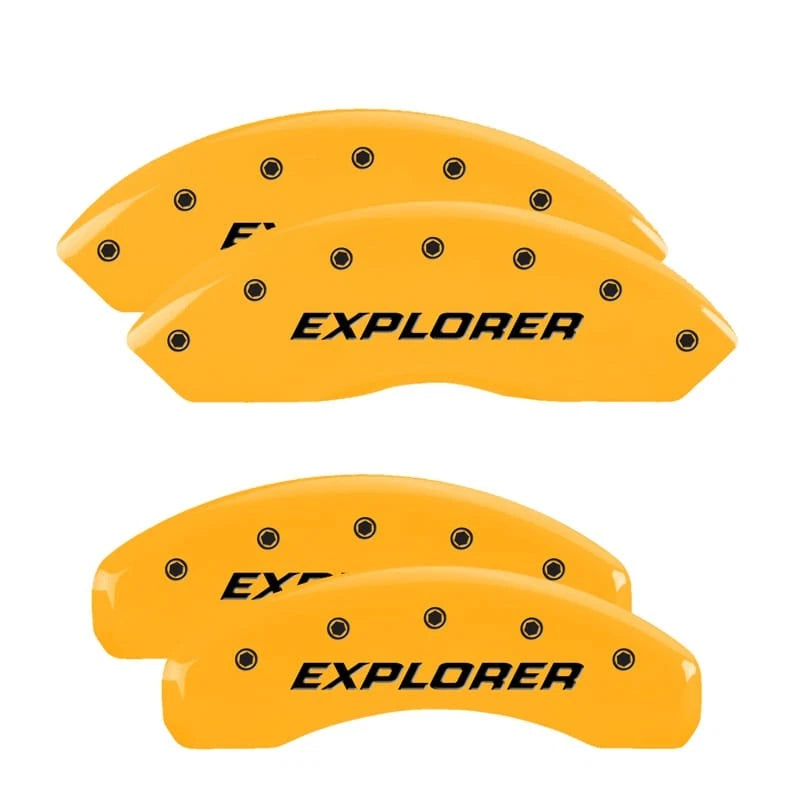Set of 4 Yellow Caliper Covers for 2006–2010 Ford Explorer by MGP