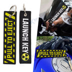 2Pcs Pull to Eject Key Keychain Tag for Key Ring (—)