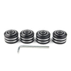4 x Black Head Bolt Covers for Harley Sportster 883 XL (1986-2017)