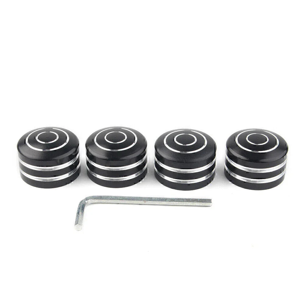 4 x Black Head Bolt Covers for Harley Sportster 883 XL (1986-2017)